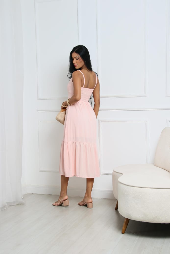 vestido midi laiz rosa bebê vestido midi laiz rosa bebê