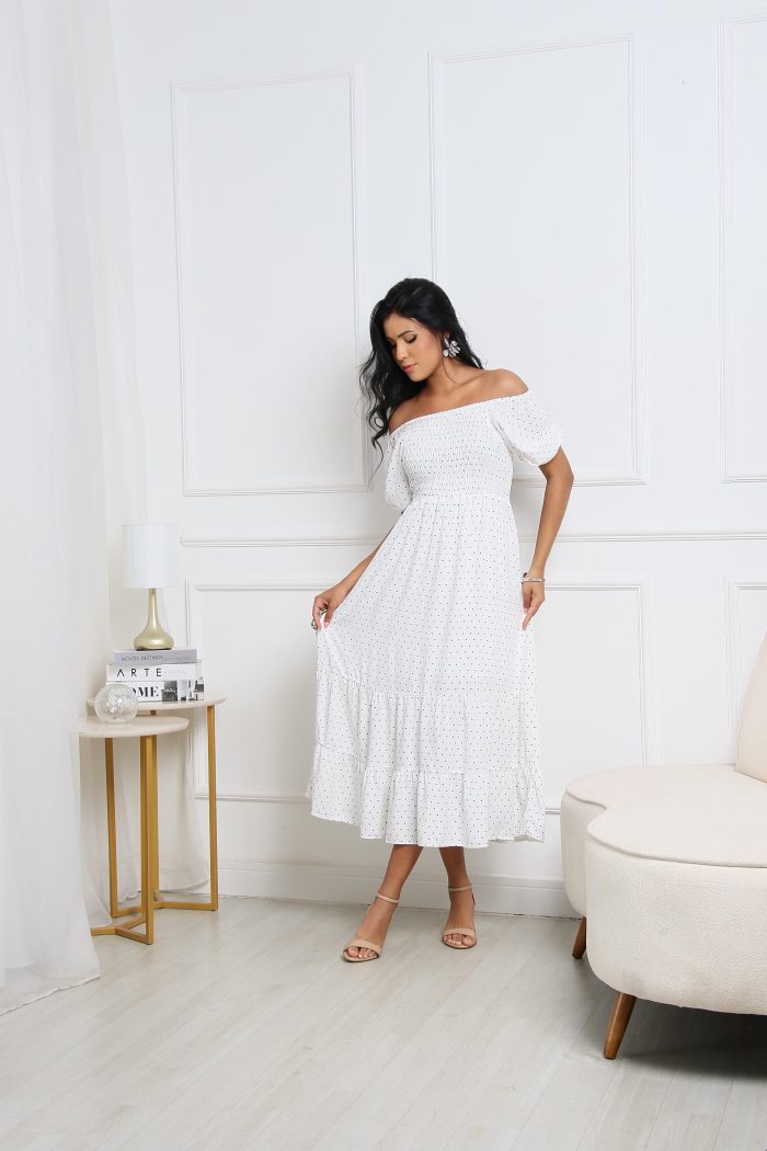 vestido bella mide c/ bolinha vestido bella mide c/ bolinha